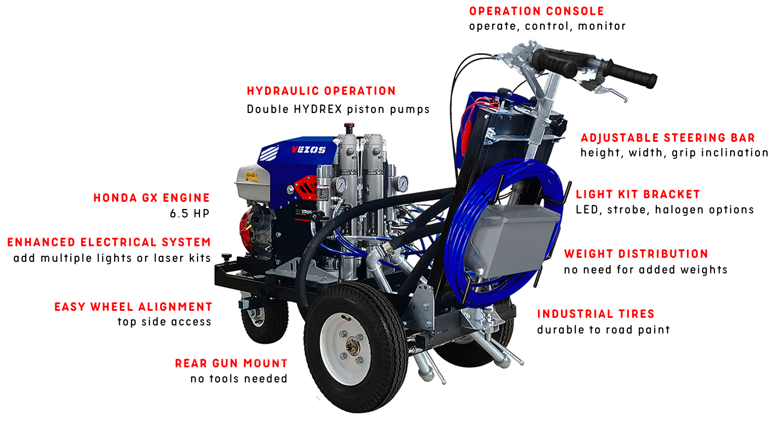 dual color line striper prostripe 300 dc