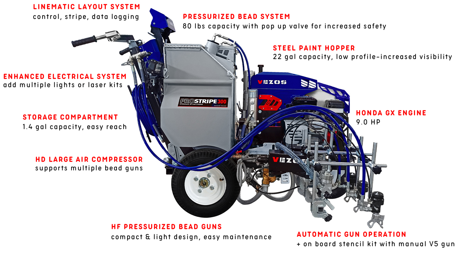 automatic self propelled line striper prostripe 300 linematic