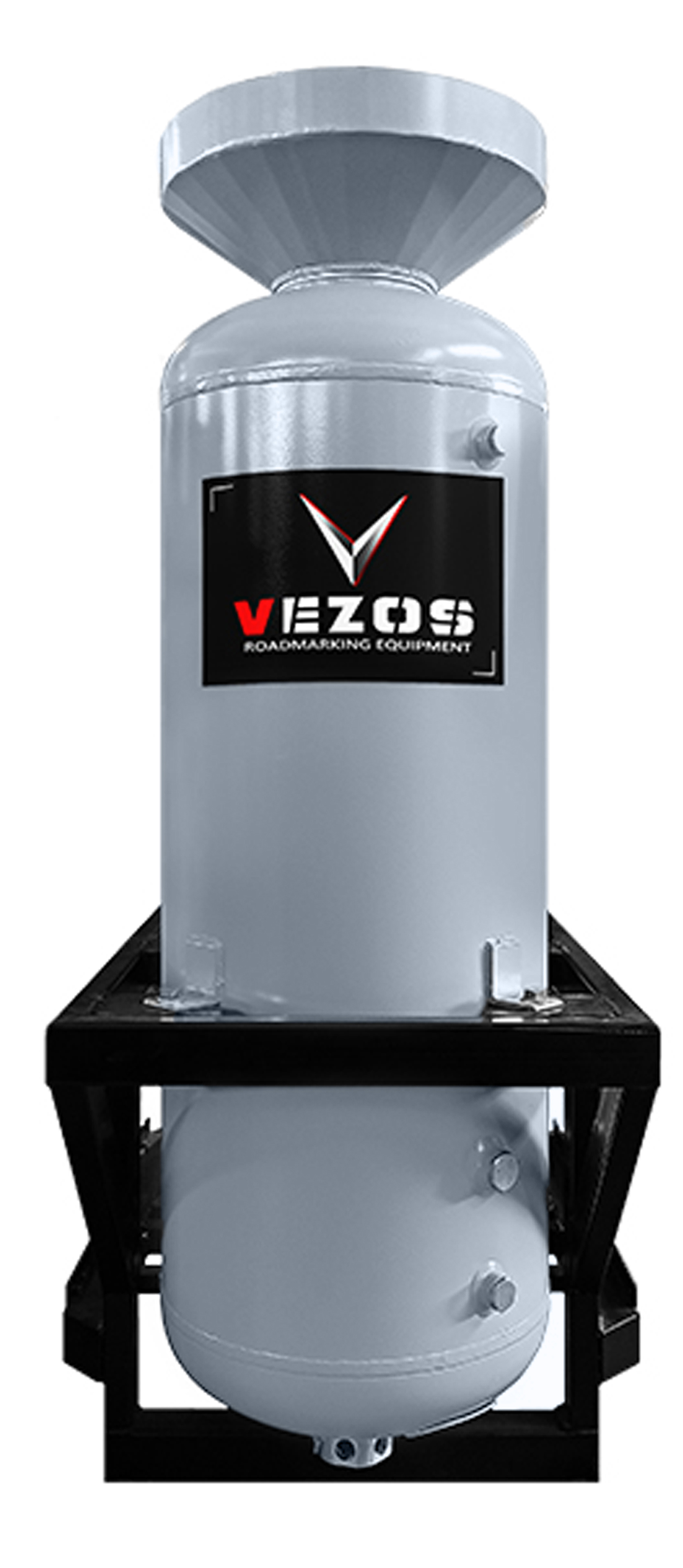 vezos 330 lbs pressurized glass bead tank