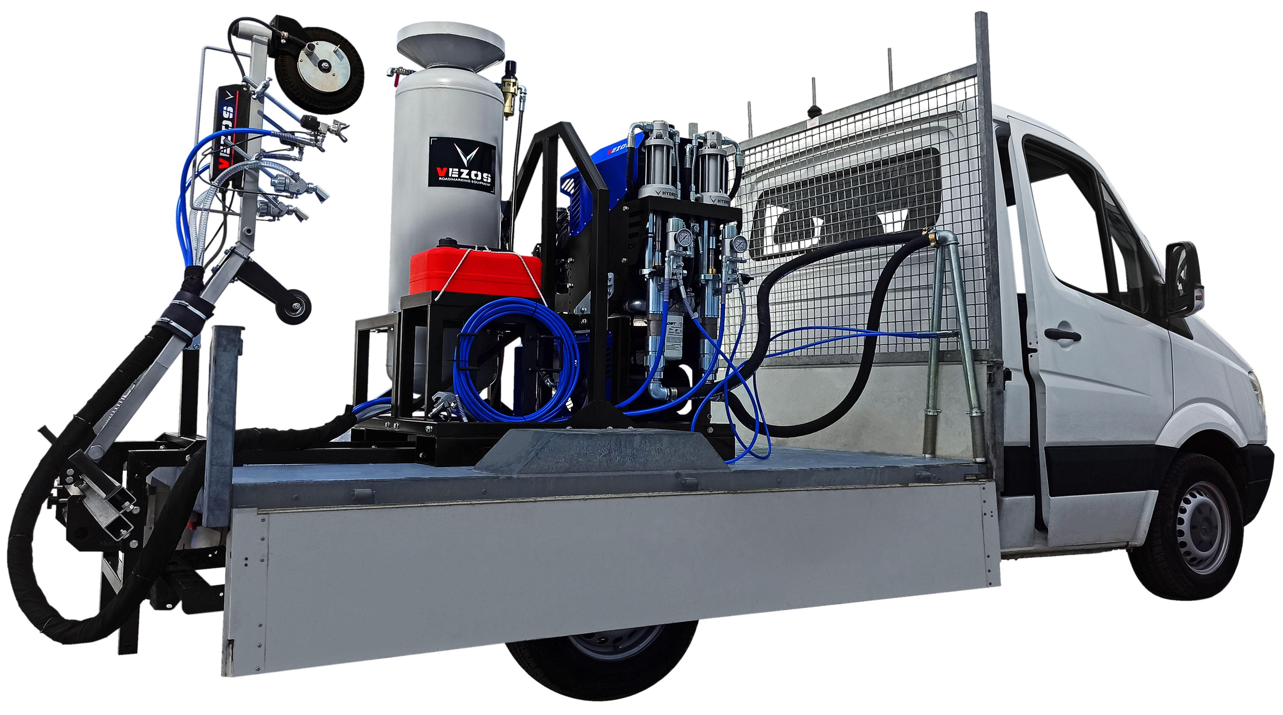 vezos roadmaster with 660 lbs pressurized glass bead system