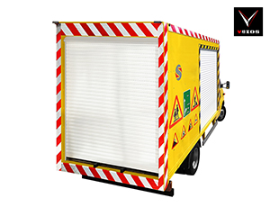 VEZOS ROADMASTER 5 Line Striping Truck (1 pump) (closed box)